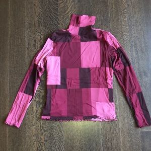 Women’s Square Patterned Turtleneck